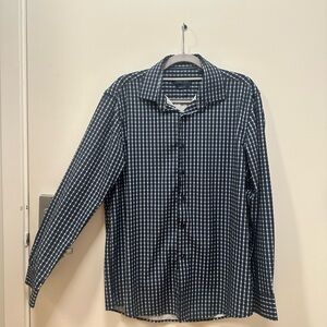 Nautica Checkered Button Up Dress Shirt